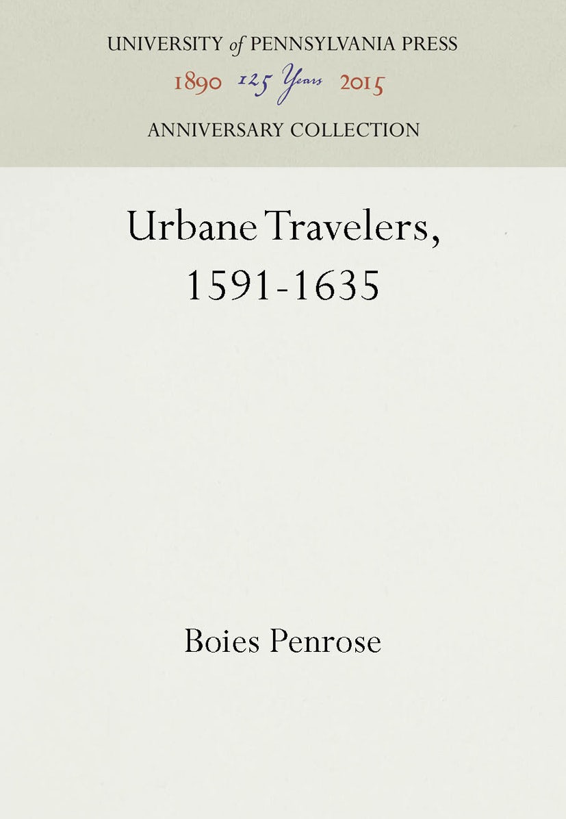 Book cover image for Urbane Travelers, 1591-1635 ISBN: 9781512805284